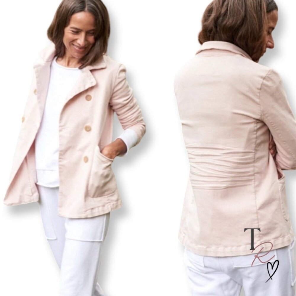 Frank & Eileen Belfast Peacoat Lightweight Jacket in Ballet Pink Size Small